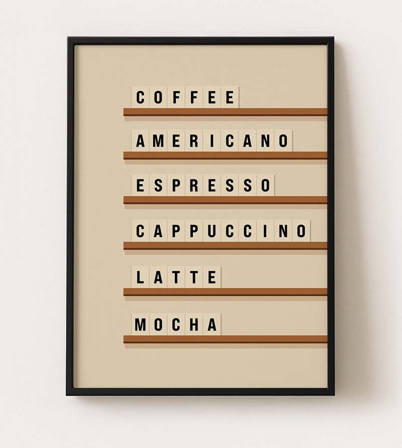 Coffee Menu Board