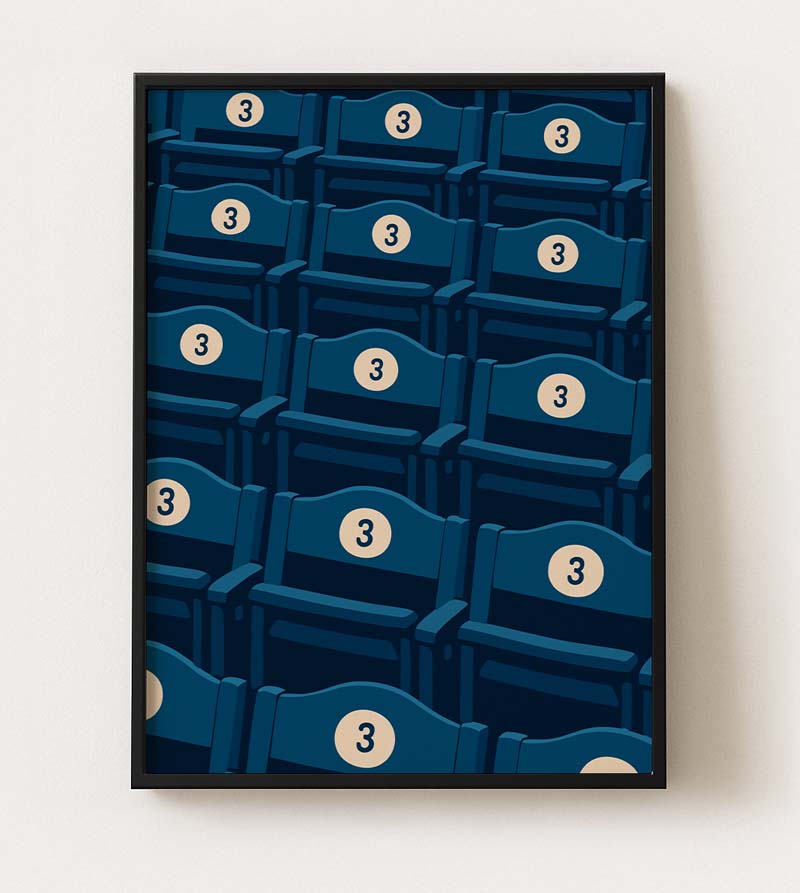 Tennis Court Chairs Poster – Minimalist Sports Print