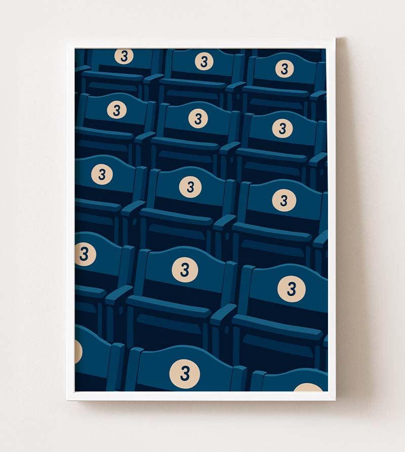 Tennis Court Chairs Poster – Minimalist Sports Print