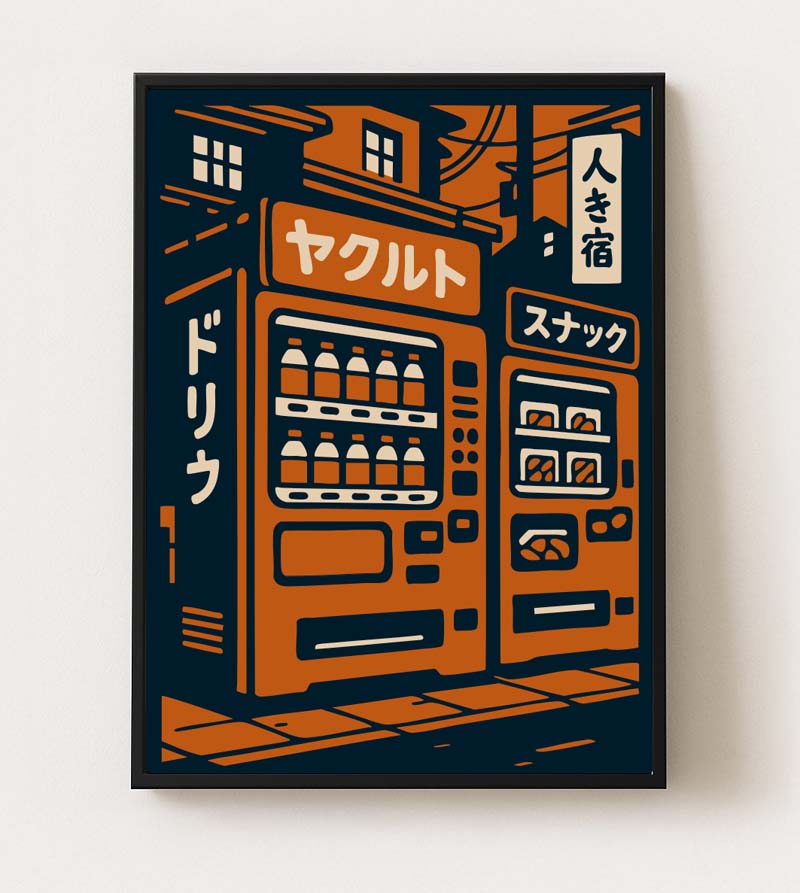 Shibuya Nights Poster – Tokyo Vending Machine Print