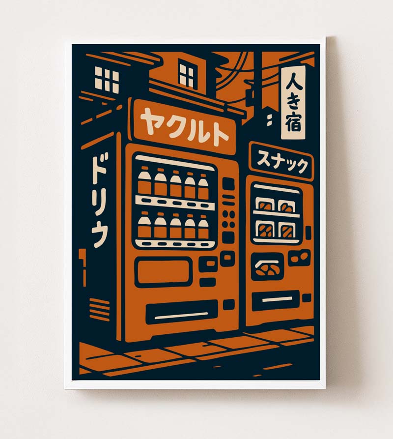 Shibuya Nights Poster – Tokyo Vending Machine Print