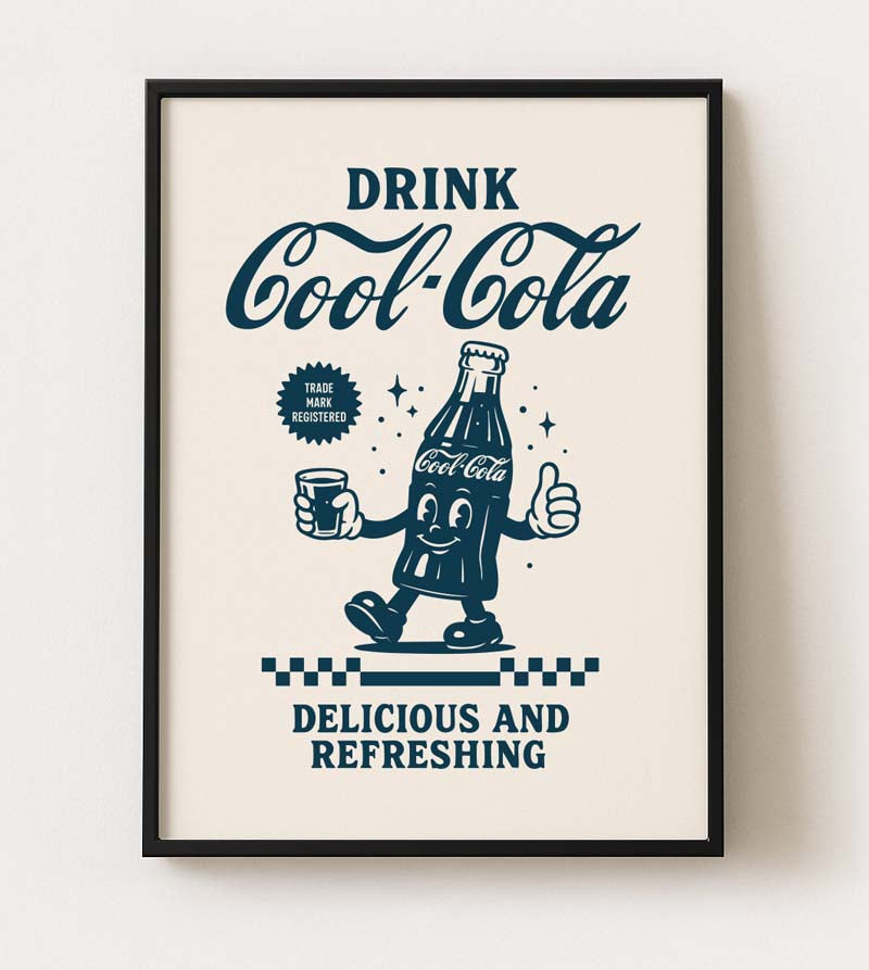 Cool Cola Club Poster – Vintage Soda Art