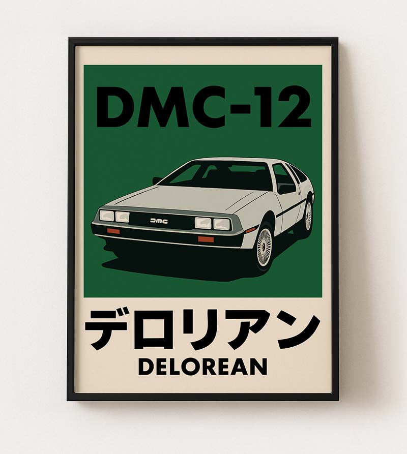 Delorean DMC-12 Japanese Poster