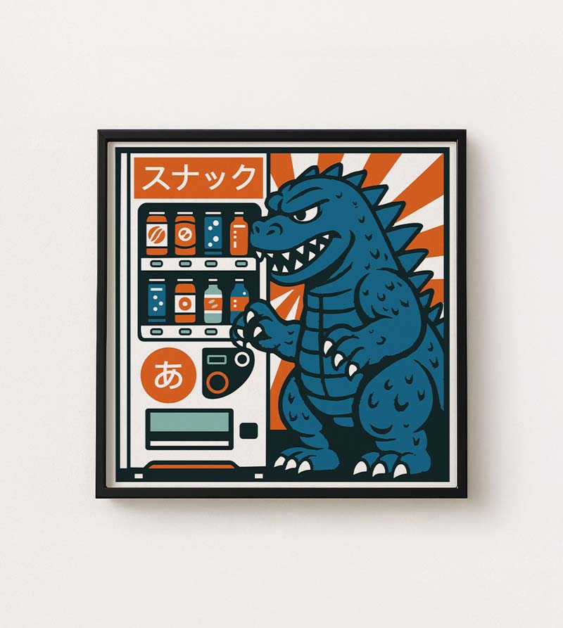 Kaiju Vending Machine Break Poster