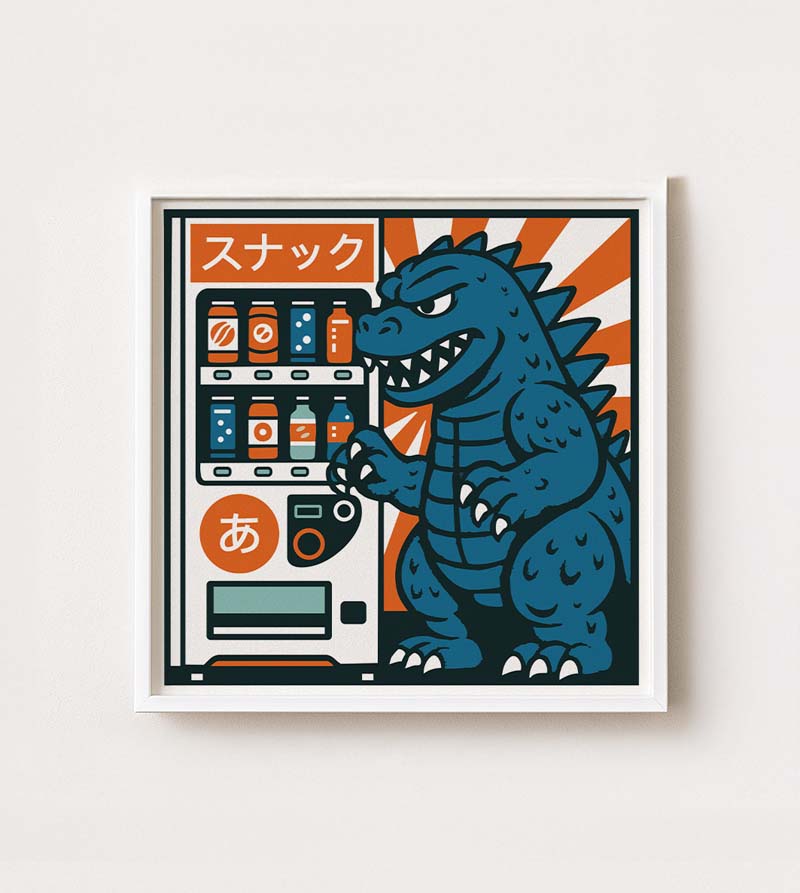Kaiju Vending Machine Break Poster