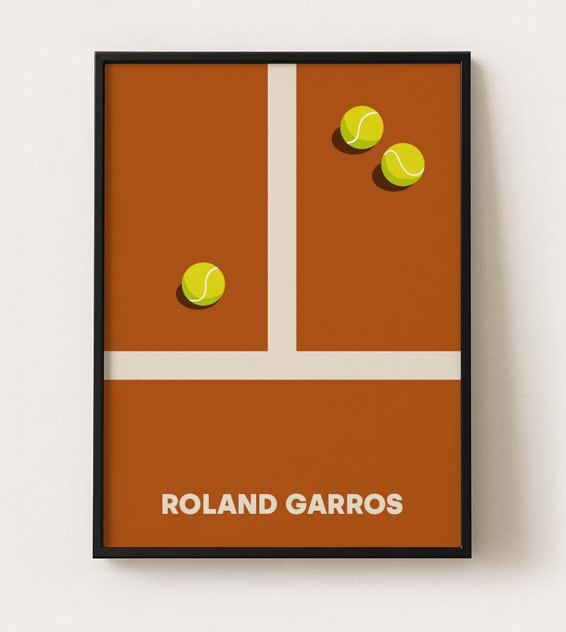 Roland Garros Tennis Court Poster