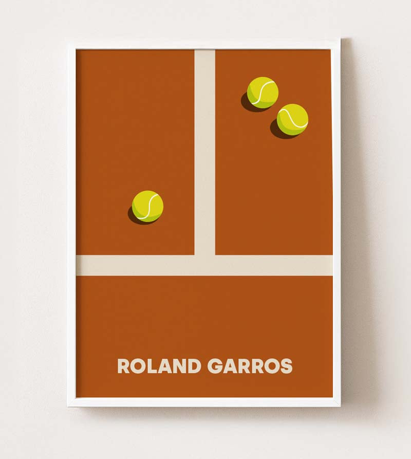 Roland Garros Tennis Court Poster
